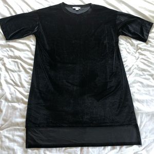 Black Velvet T-shirt Dress (brand new, never worn)